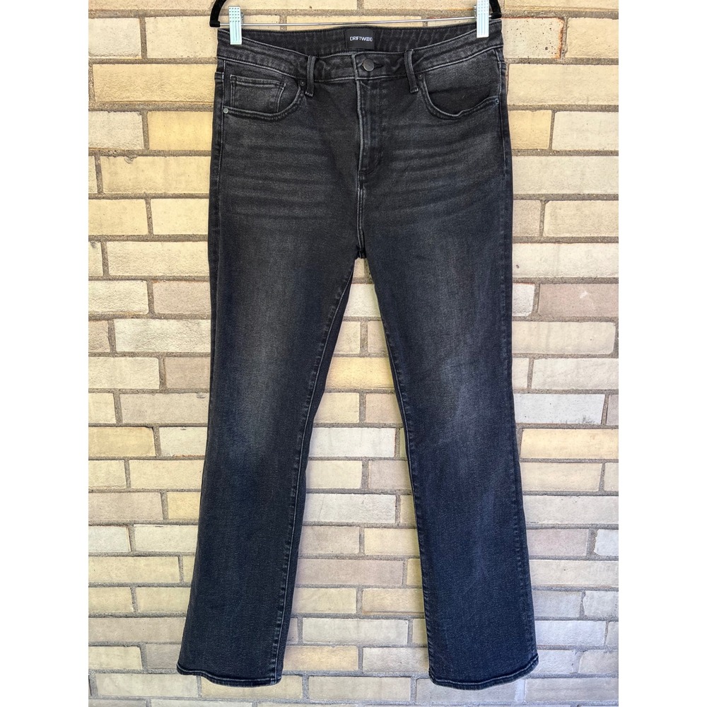 Driftwood Kelly Black Bootcut Jeans Size 32 / 14 Faded Wash Stretch Denim Pants